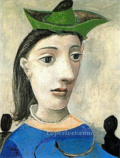 Femme au chapeau vert 2 1939 Cubism Oil Paintings